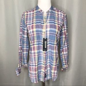 Abercrombie & Fitch crinkle cotton plaid shirt